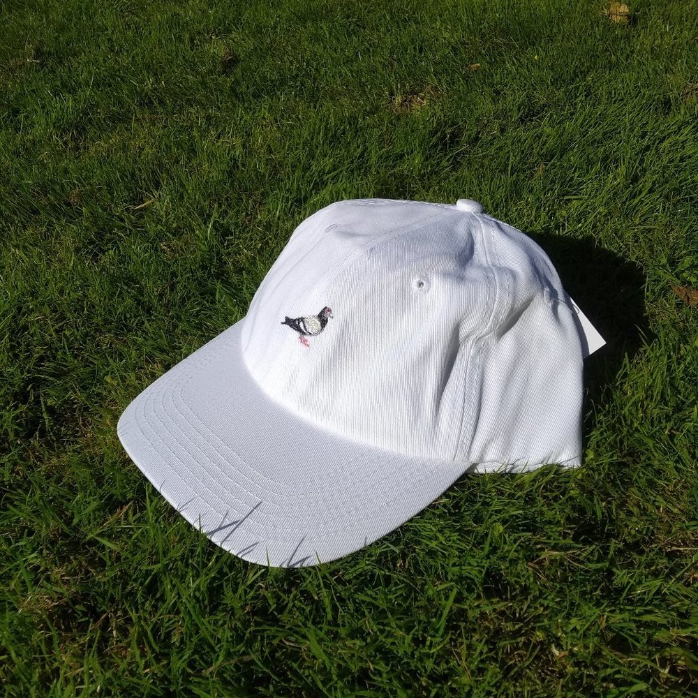 Staple pigeon logo dad cap White
